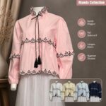 BKAR ATASAN LD 106 PB 57 BKK IMPORT BAHAN KATUN PPOPLINE PREMIUM VARIASI BORDIR DAN TALI