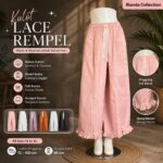 KYOK KULOT LP 72-100 LPAHA 90 PK 88 BKK IMPORT BAHAN SEMI SOFT JEANS TALI PINGGANG RENDA SERUT SAKU KANAN KIRI