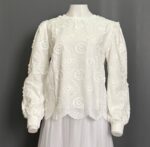 BLEN ATASAN LD 106 PB 58 BKK IMPORT BAHAN KATUN BORDIR TIMBUL FULL FURING - Gambar 3