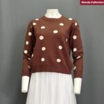 BNAL SWEATER LD 115 PB 55 BKK IMPORT BAHAN KATUN RAJUT MOTIF POLKADOT - Gambar 9