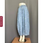 KYOW KULOT LP 66-100 LPAHA 74 PK 90 BKK BAHAN JEANS MOTIF POLKADOT VARIASI REMPEL SAKU KANAN KIRI - Gambar 7