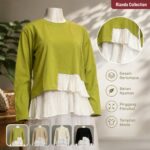 BARU ATASAN LD 110 PB 60 BKK IMPORT BAHAN KAOS KOMBINASI KATUN TISSUE DESAIN LAYER