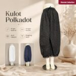 KEVI KULOT LP 60-96 LPAHA 78 PK 90 BKK IMPORT BAHAN KATUN PREMIUM MOTIF POLKADOT SAKU KANAN KIRI
