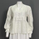 BEPS ATASAN LD 115 PB 60 BKK IMPORT BAHAN KATUN BORDIR VARIASI BORDIR DAN KANCING TANPA FURING NERAWANG - Gambar 8
