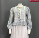 BEKS ATASAN LD 104 PB 50 BKK IMPORT BAHAN KATUN PREMIUM VARIASI SALUR KOTAK VARIASI BORDIR DAN TALI - Gambar 3