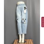 KULA KULOT BARREL BKK IMPORT BAHAN JEANS PREMIUM VARIASI BORDIR SAKU KIRI KANAN - Gambar 3