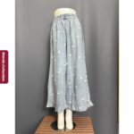 KYOW KULOT LP 66-100 LPAHA 74 PK 90 BKK BAHAN JEANS MOTIF POLKADOT VARIASI REMPEL SAKU KANAN KIRI - Gambar 4