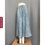 KYOW KULOT LP 66-100 LPAHA 74 PK 90 BKK BAHAN JEANS MOTIF POLKADOT VARIASI REMPEL SAKU KANAN KIRI - Gambar 3