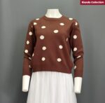 BNAL SWEATER LD 115 PB 55 BKK IMPORT BAHAN KATUN RAJUT MOTIF POLKADOT - Gambar 2