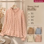 BDOK ATASAN LD 105 PB 58 BKK IMPORT BAHAN KATUN CORDUROY VARIASI RENDA KERAH RUFFLE