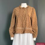 BDOK ATASAN LD 105 PB 58 BKK IMPORT BAHAN KATUN CORDUROY VARIASI RENDA KERAH RUFFLE - Gambar 9