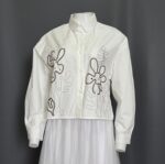 BAHU ATASAN LD 118 PB 59 BKK IMPORT BAHAN KATUN POPLINE VARIASI RENDA - Gambar 2