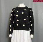 BNAL SWEATER LD 115 PB 55 BKK IMPORT BAHAN KATUN RAJUT MOTIF POLKADOT - Gambar 5
