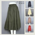 RGLI ROK MIDI POLOS BKK IMPORT LP 66-120 PR 80 BAHAN KATUN POPLINE