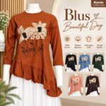 BILE ATASAN LD 110 PB 55-72 BKK IMPORT BAHAN KAOS PREMIUM VARIASI SABLON BUNGA DAN REMPEL TANGAN 7/8