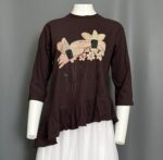 BILE ATASAN LD 110 PB 55-72 BKK IMPORT BAHAN KAOS PREMIUM VARIASI SABLON BUNGA DAN REMPEL TANGAN 7/8 - Gambar 7