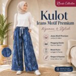 KGAU KULOT LP 66-100 LPAHA 88 PK 100 BKK IMPORT BAHAN JEANS PREMIUM BERMOTIF SAKU KANAN KIRI