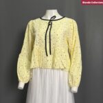 BPAK ATASAN LD 100 PB 51 BKK IMPORT BAHAN KATUN BORDIR KOMBINASI POLKADOT TANPA FURING NERAWANG - Gambar 6