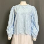BLEN ATASAN LD 106 PB 58 BKK IMPORT BAHAN KATUN BORDIR TIMBUL FULL FURING - Gambar 4