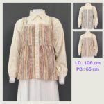 BMAS ATASAN LD 106 PB 65 BKK IMPORT SET KEMEJA DAN VEST BAHAN KATBOL MOTIF SALUR VARIASI BORDIR - Gambar 3