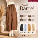 KUKE KULOT BARREL BKK IMPORT BAHAN SOFT JEANS PREMIUM SAKU KANAN KIRI PINGGANG NGARET