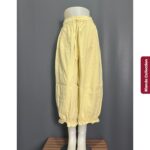 KMIT KULOT LP 60-100 LPAHA 78 PK 86 BKK IMPORT BAHAN KATUN VARIASI RUFFLE SAKU KANAN KIRI - Gambar 3