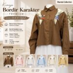 BESI ATASAN LD 120 PB 55 BKK IMPORT BAHAN KATUN POPLINE VARIASI BORDIR KARAKTER