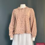 BDOK ATASAN LD 105 PB 58 BKK IMPORT BAHAN KATUN CORDUROY VARIASI RENDA KERAH RUFFLE - Gambar 3
