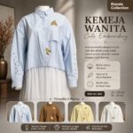 BOGA ATASAN LD 125 PB 58 BKK IMPORT BAHAN KATUN POPLINE VARIASI BORDIR