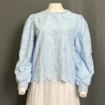 BLEN ATASAN LD 106 PB 58 BKK IMPORT BAHAN KATUN BORDIR TIMBUL FULL FURING - Gambar 7