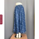 KYOW KULOT LP 66-100 LPAHA 74 PK 90 BKK BAHAN JEANS MOTIF POLKADOT VARIASI REMPEL SAKU KANAN KIRI - Gambar 2