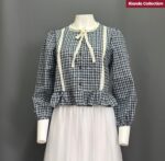 BEKS ATASAN LD 104 PB 50 BKK IMPORT BAHAN KATUN PREMIUM VARIASI SALUR KOTAK VARIASI BORDIR DAN TALI - Gambar 2