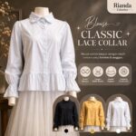 BIAR ATASAN LD 100 PB 60 BKK IMPORT BAHAN KATUN POPLINE VARIASI KERAH RENDA