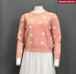 BNAL SWEATER LD 115 PB 55 BKK IMPORT BAHAN KATUN RAJUT MOTIF POLKADOT - Gambar 4